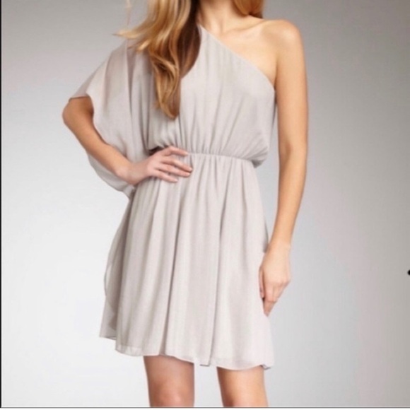 Alice + Olivia Dresses & Skirts - Alice & Olivia One Shoulder Dress with Sheer Draped Side